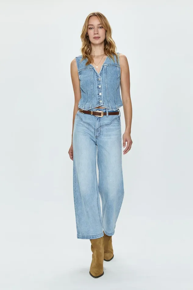 Pistola Denim Lana High Rise Wide Leg 8211 Saint Vincent Women Denim