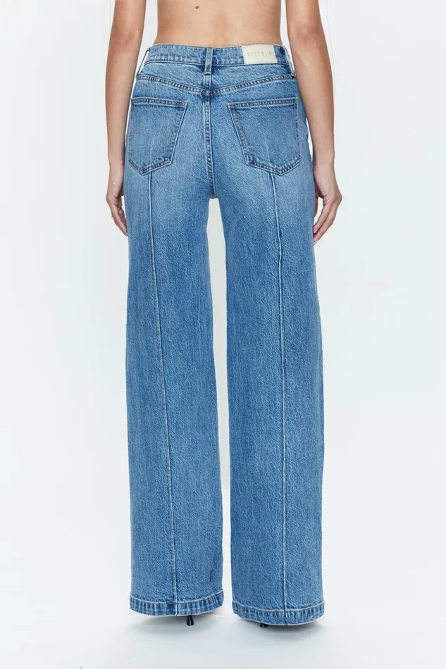 Pistola Denim Lana Pintuck High Rise Ultra Wide Leg 8211 Cannes Women Denim