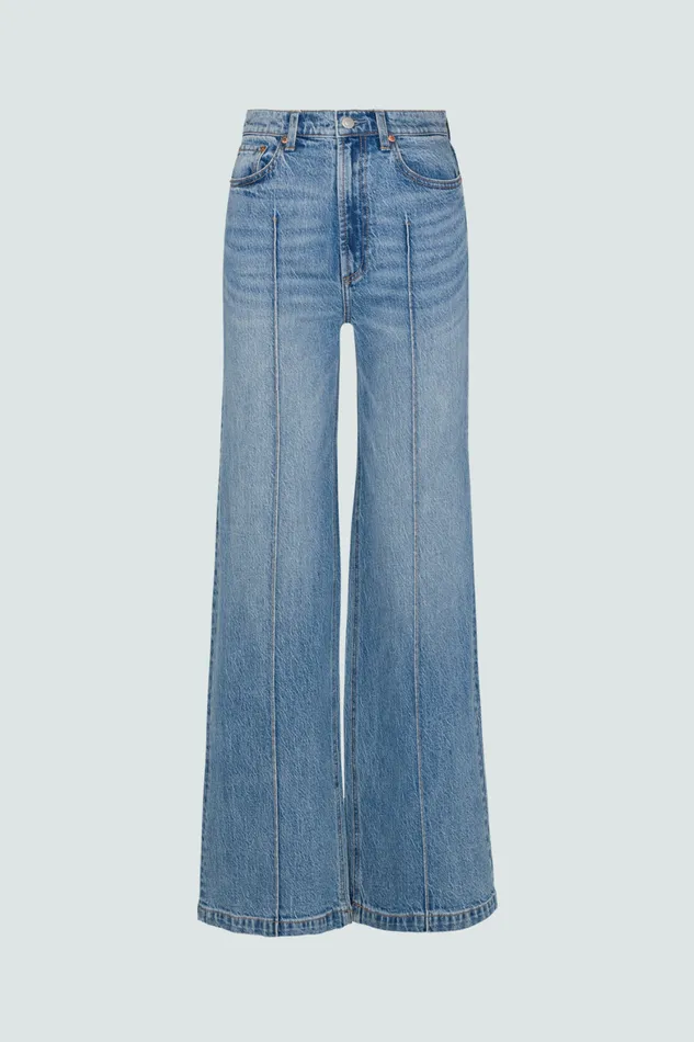 Pistola Denim Lana Pintuck High Rise Ultra Wide Leg 8211 Cannes Women Denim