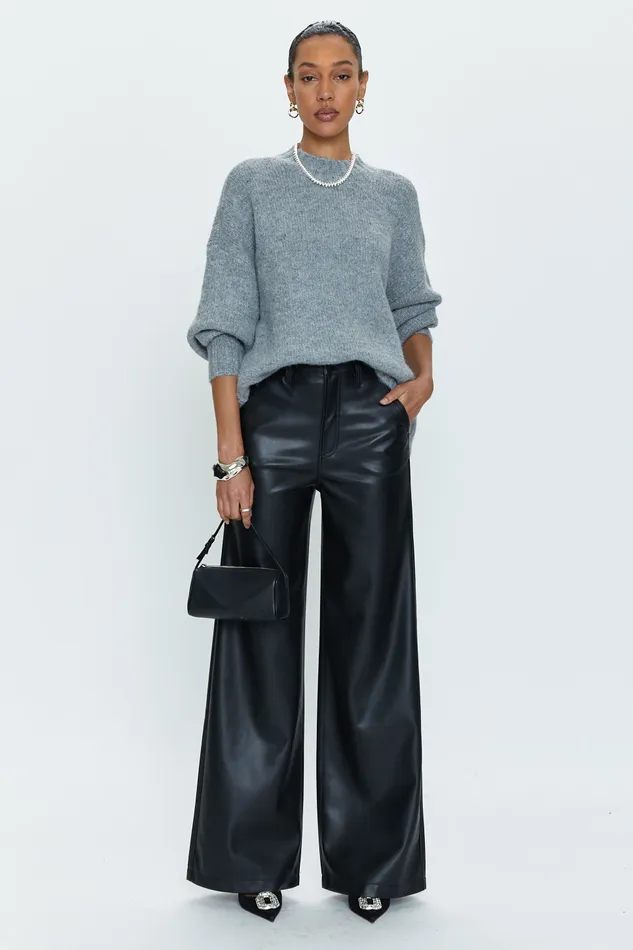 Pistola Denim Lana Trouser High Rise Ultra Wide Leg 8211 Slate Black Women Pants Pistola Denim Lana Trouser High Rise Ultra Wide Leg 8211 Slate Black Women Pants