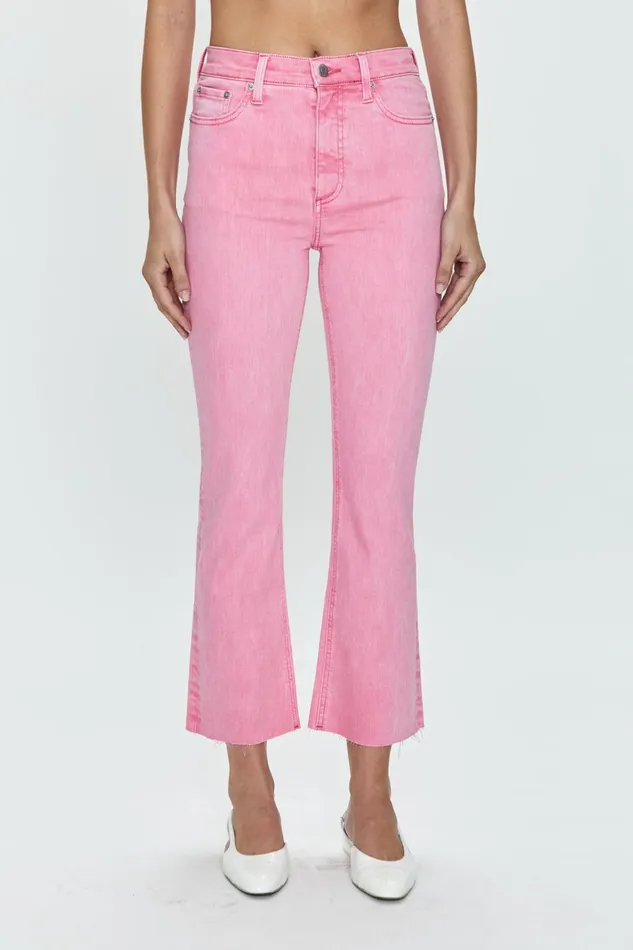 Pistola Denim Lennon High Rise Crop Boot 8211 Carnation Pink Snow Women Denim