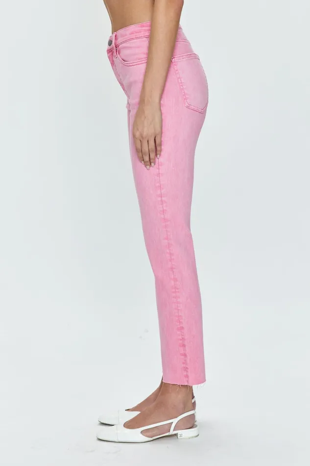 Pistola Denim Lennon High Rise Crop Boot 8211 Carnation Pink Snow Women Denim