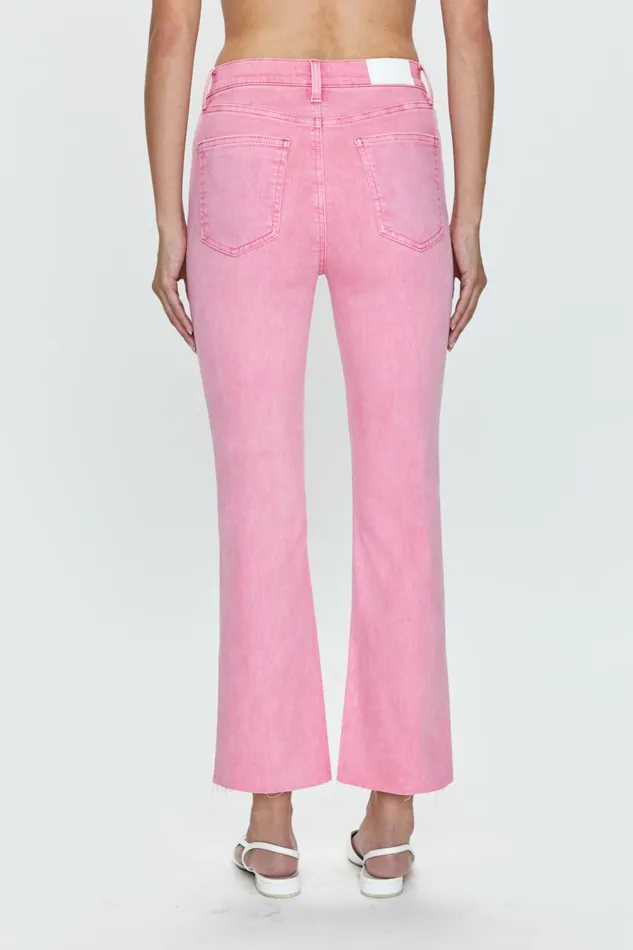 Pistola Denim Lennon High Rise Crop Boot 8211 Carnation Pink Snow Women Denim