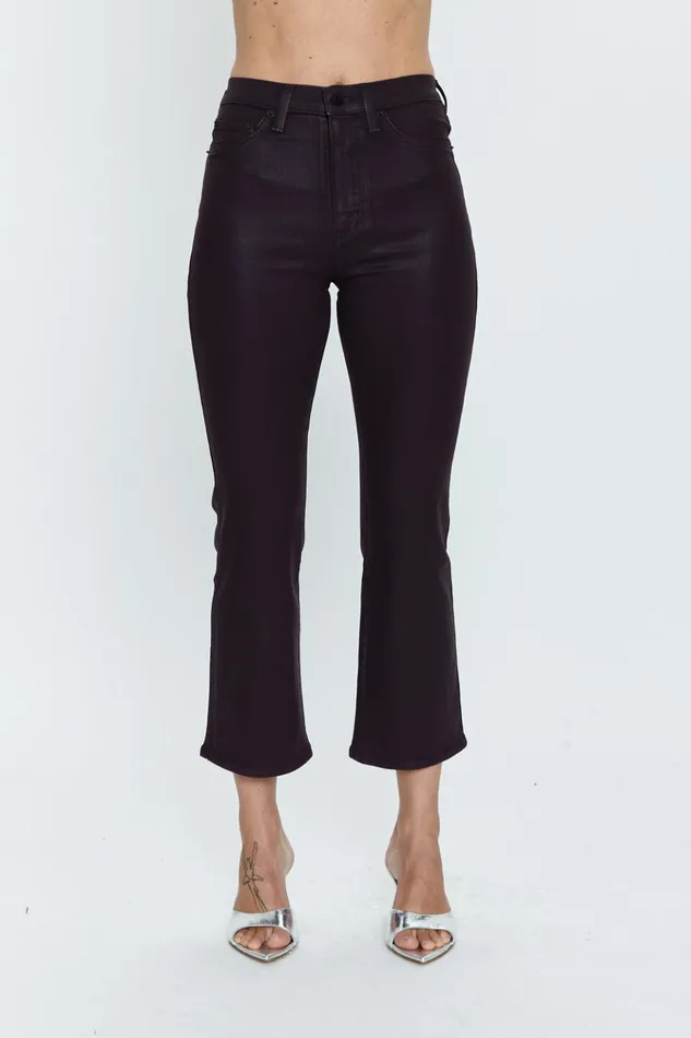 Pistola Denim Lennon High Rise Crop Boot 8211 Coated Amethyst Women Denim