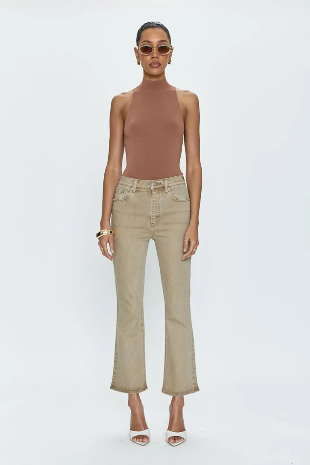 Pistola Denim Lennon High Rise Crop Boot 8211 Mink Snow Women Denim