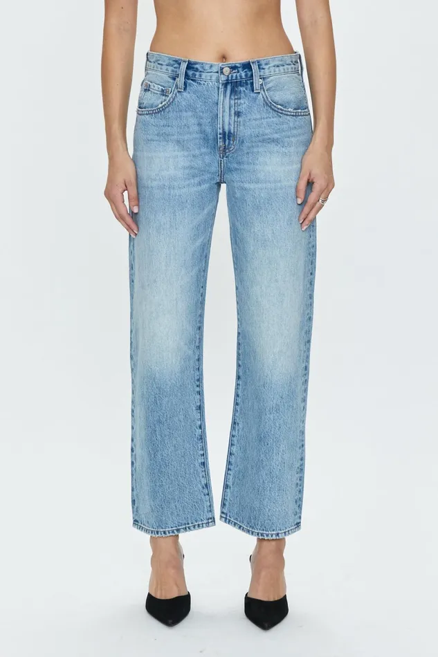 Pistola Denim Lexi Mid Rise Bowed Straight 8211 Bowie Women Denim