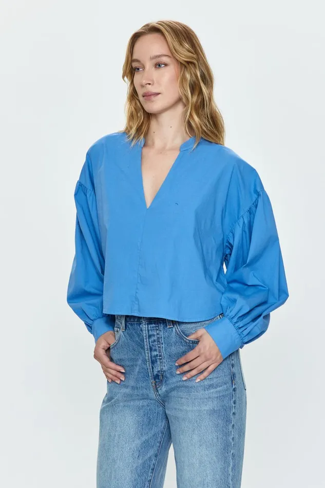 Pistola Denim Lou Puff Sleeve Shirt 8211 Blue Belle Women Tops