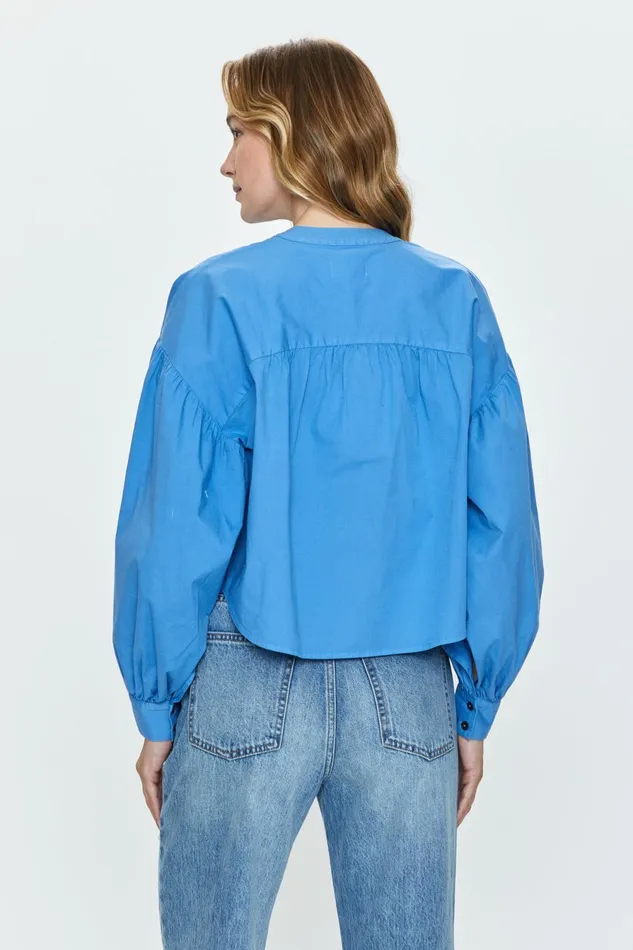 Pistola Denim Lou Puff Sleeve Shirt 8211 Blue Belle Women Tops