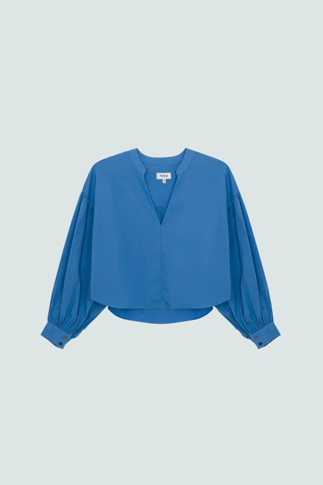 Pistola Denim Lou Puff Sleeve Shirt 8211 Blue Belle Women Tops