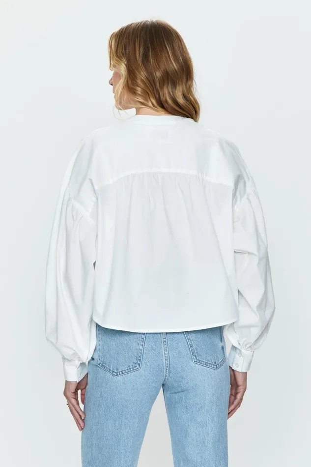 Pistola Denim Lou Puff Sleeve Shirt 8211 Le Blanc Women Tops
