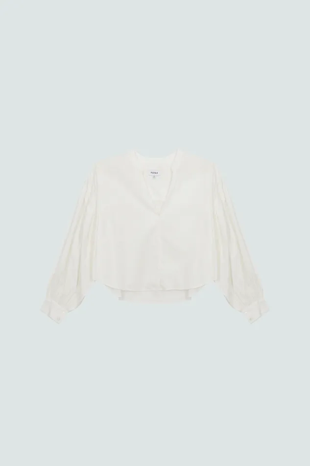Pistola Denim Lou Puff Sleeve Shirt 8211 Le Blanc Women Tops
