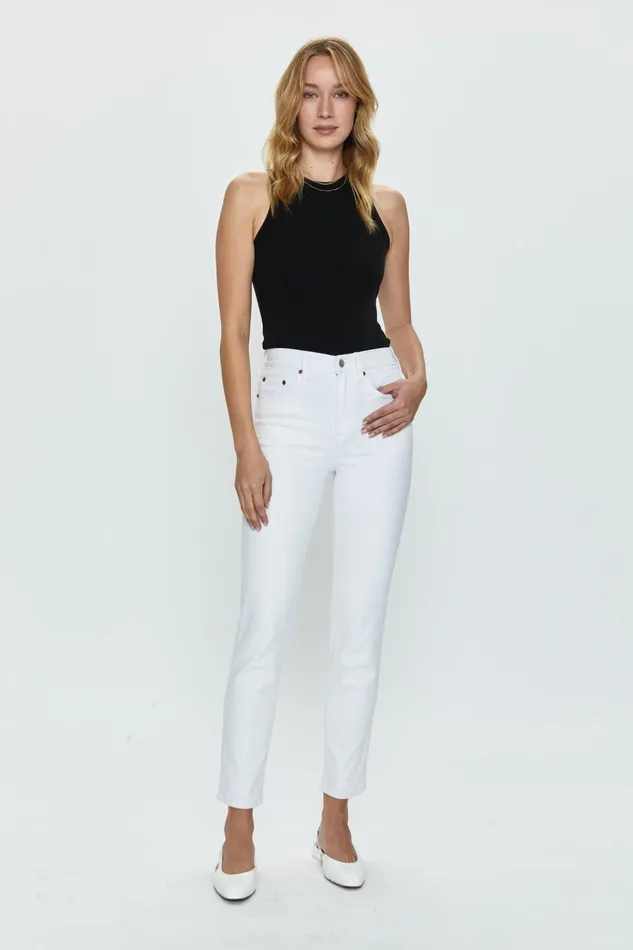 Pistola Denim Madi High Rise Slim 8211 White Women Denim