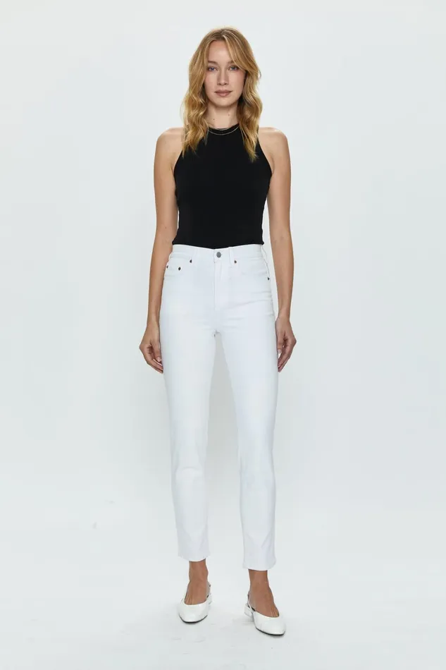 Pistola Denim Madi High Rise Slim 8211 White Women Denim