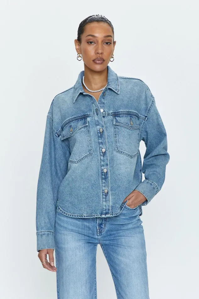 Pistola Denim Mandy Crop Shacket 8211 Marcel Women Denim
