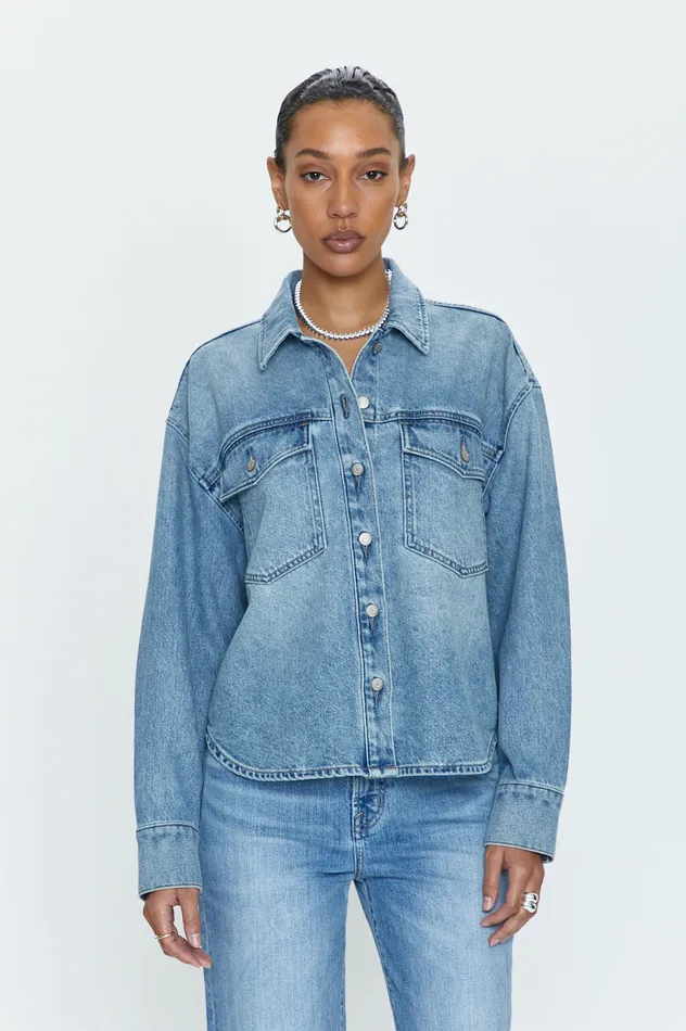 Pistola Denim Mandy Crop Shacket 8211 Marcel Women Denim