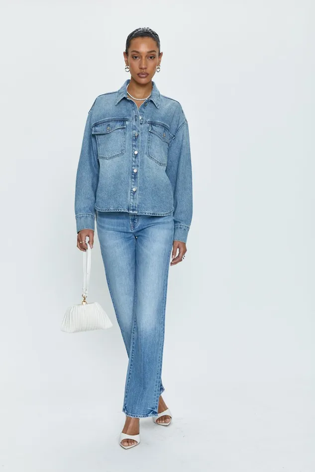 Pistola Denim Mandy Crop Shacket 8211 Marcel Women Denim