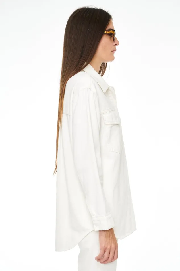 Pistola Denim Mandy Oversized Shacket 8211 Macadamia Women Tops