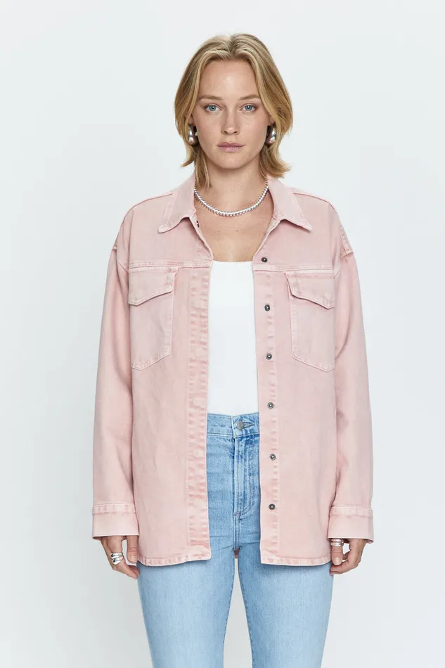 Pistola Denim Mandy Oversized Shacket 8211 Mellow Rose Snow Women Jackets and Outerwear Pistola Denim Mandy Oversized Shacket 8211 Mellow Rose Snow Women Jackets and Outerwear