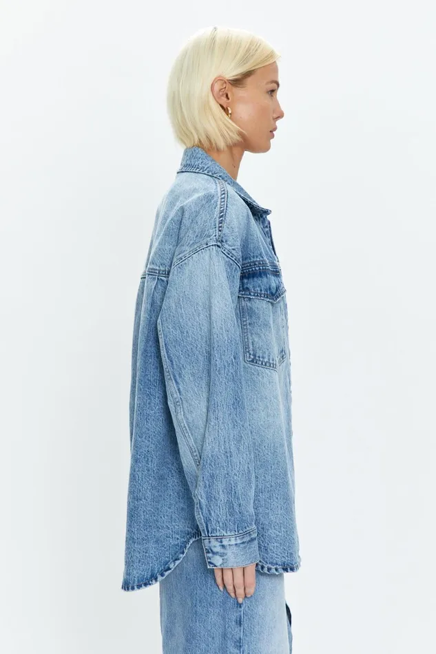 Pistola Denim Mandy Oversized Shacket 8211 Skylark Women Jackets and Outerwear
