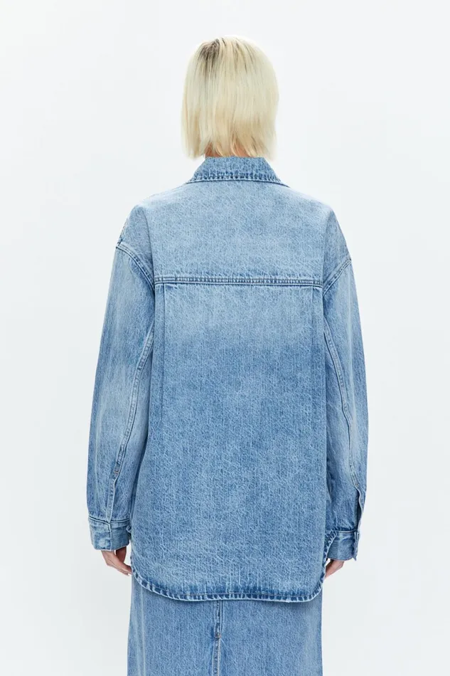 Pistola Denim Mandy Oversized Shacket 8211 Skylark Women Jackets and Outerwear