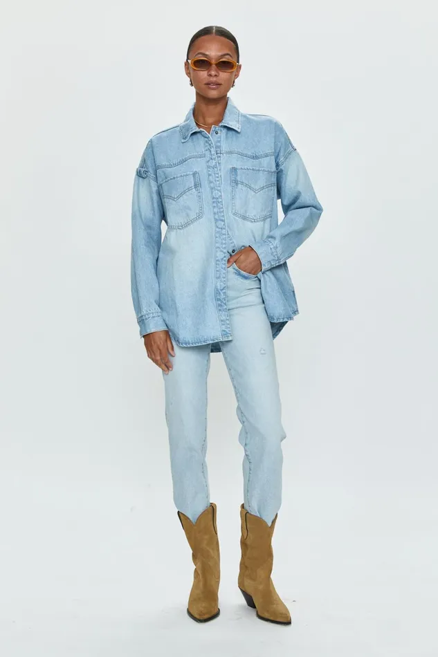Pistola Denim Mandy Western Shacket 8211 Radiant Women Denim