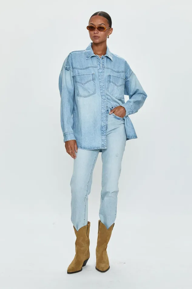 Pistola Denim Mandy Western Shacket 8211 Radiant Women Denim