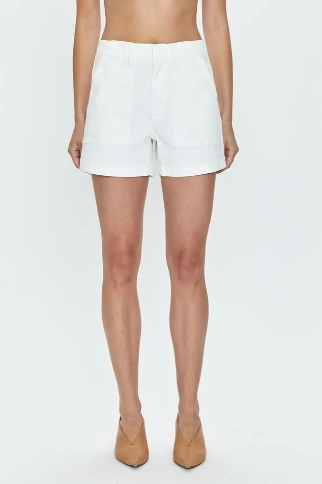 Pistola Denim Marissa High Rise Utility Short 8211 White Women Shorts and Skirts