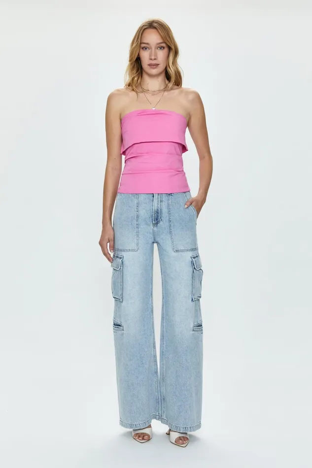 Pistola Denim Milo Utility High Rise Ultra Wide Leg 8211 Riviera Women Denim