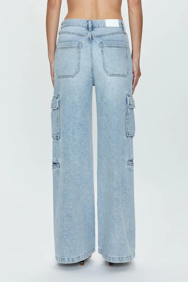 Pistola Denim Milo Utility High Rise Ultra Wide Leg 8211 Riviera Women Denim
