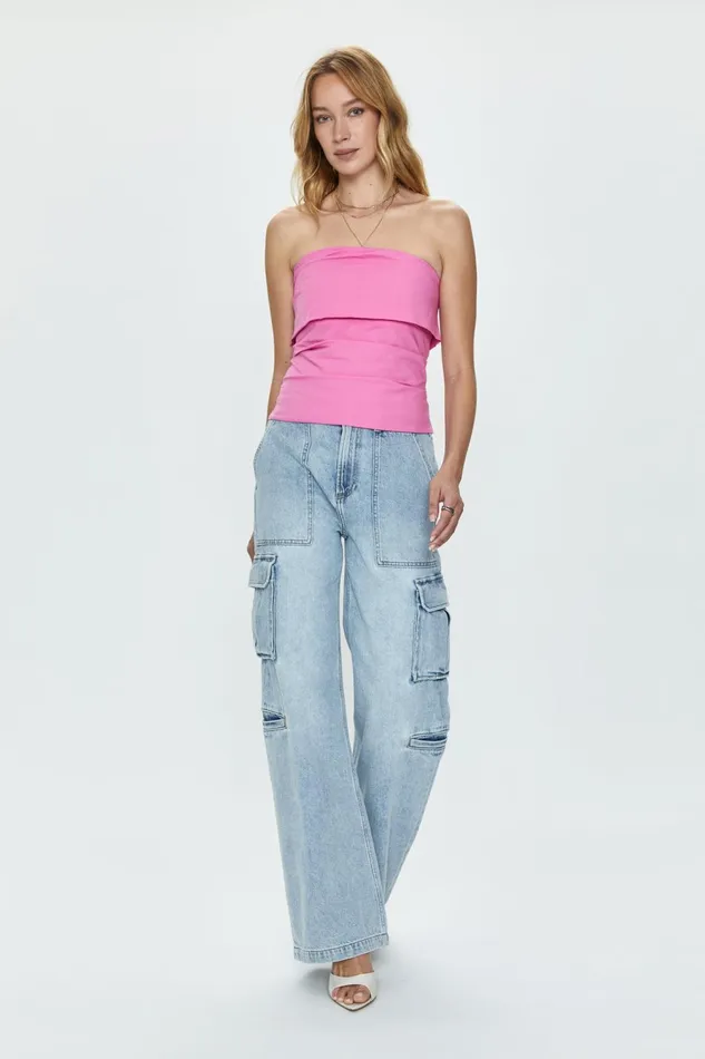 Pistola Denim Milo Utility High Rise Ultra Wide Leg 8211 Riviera Women Denim