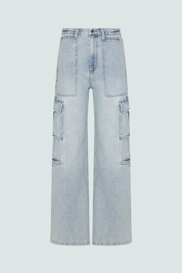 Pistola Denim Milo Utility High Rise Ultra Wide Leg 8211 Riviera Women Denim