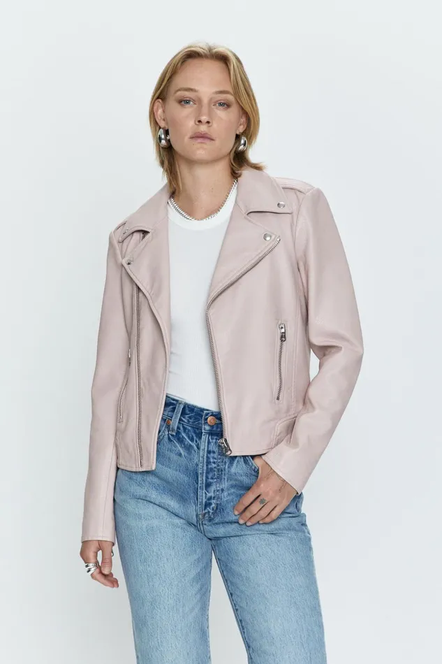Pistola Denim Nicolette Mod Moto Jacket 8211 Mellow Rose Women Jackets and Outerwear Pistola Denim Nicolette Mod Moto Jacket 8211 Mellow Rose Women Jackets and Outerwear