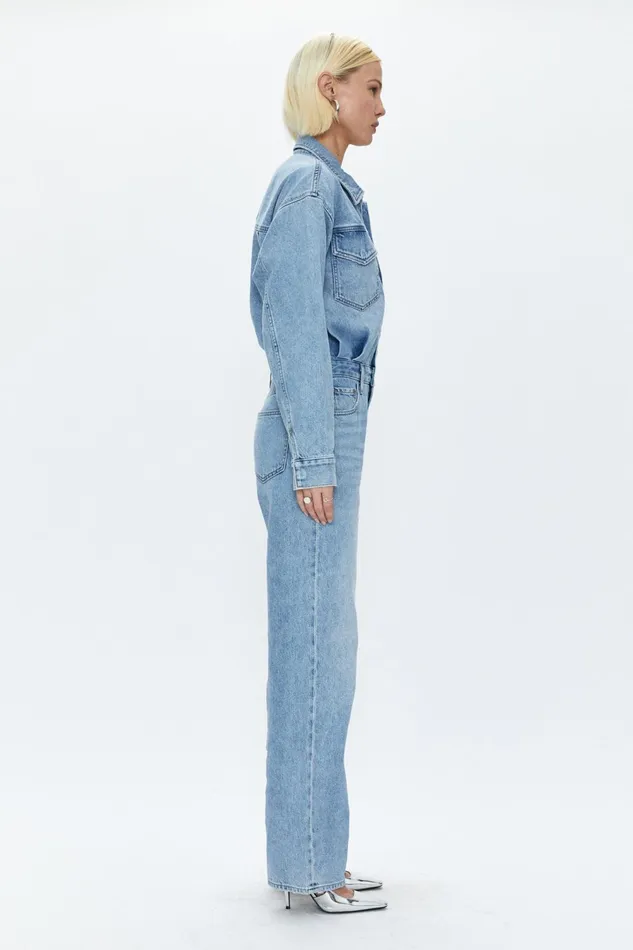 Pistola Denim Nikkie Long Sleeve Jumpsuit 8211 Savoy Women Jumpsuits and Rompers