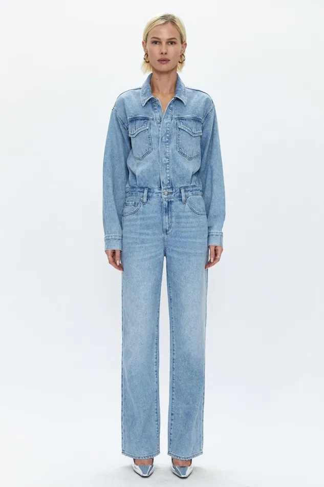 Pistola Denim Nikkie Long Sleeve Jumpsuit 8211 Savoy Women Jumpsuits and Rompers