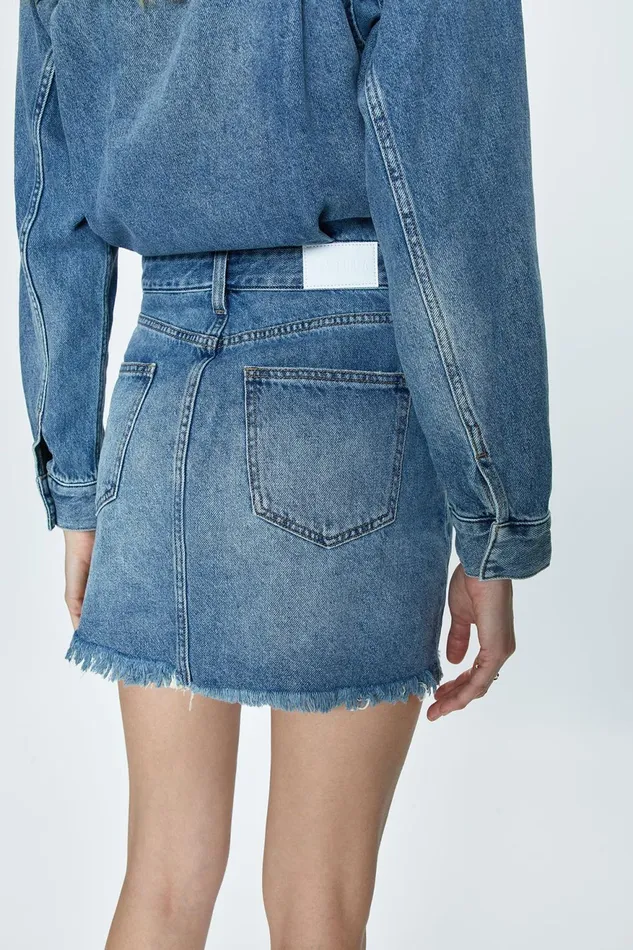 Pistola Denim Nina Long Sleeve Mini Dress 8211 Cara Women Denim