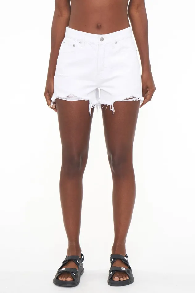 Pistola Denim Nova High Rise Cut Off Short 8211 Pearl Distressed Women Denim