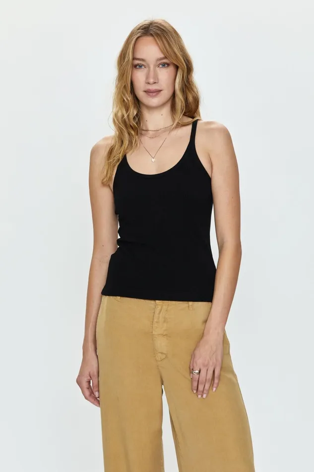Pistola Denim Paloma Everyday Tank 8211 Noir Women Tops