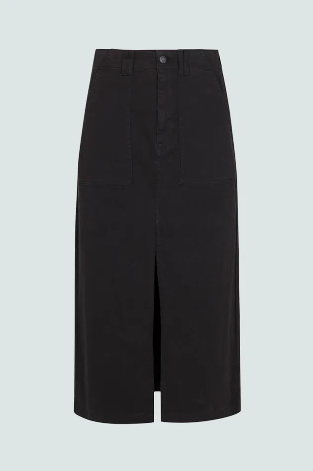 Pistola Denim Pamela High Rise Utility Skirt 8211 Black Women Shorts and Skirts
