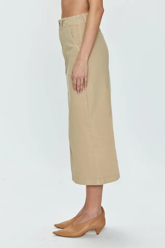 Pistola Denim Pamela Utility Skirt 8211 Latte Women Shorts and Skirts