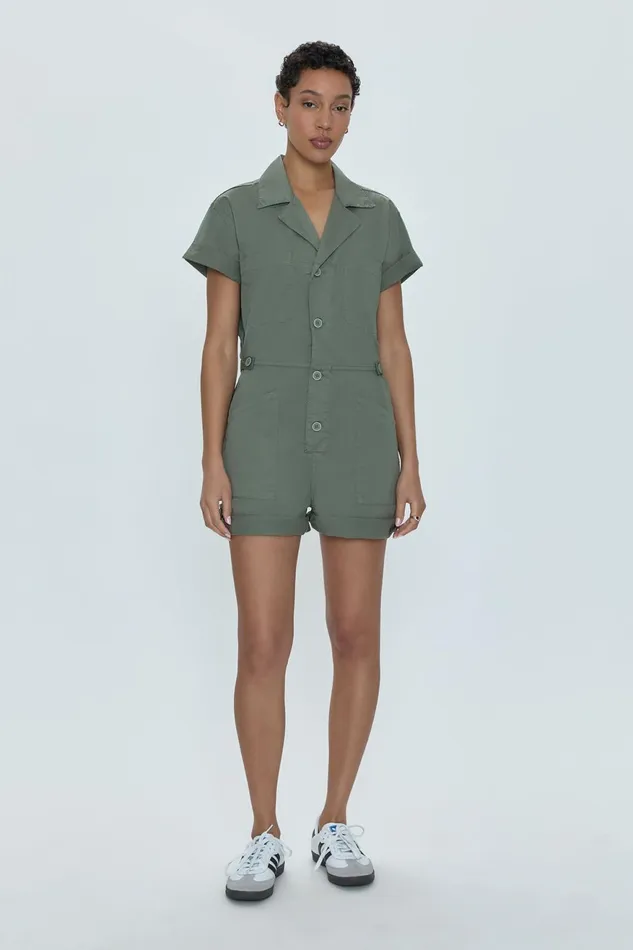 Pistola Denim Parker Field Suit Short 8211 Colonel Women Jumpsuits and Rompers