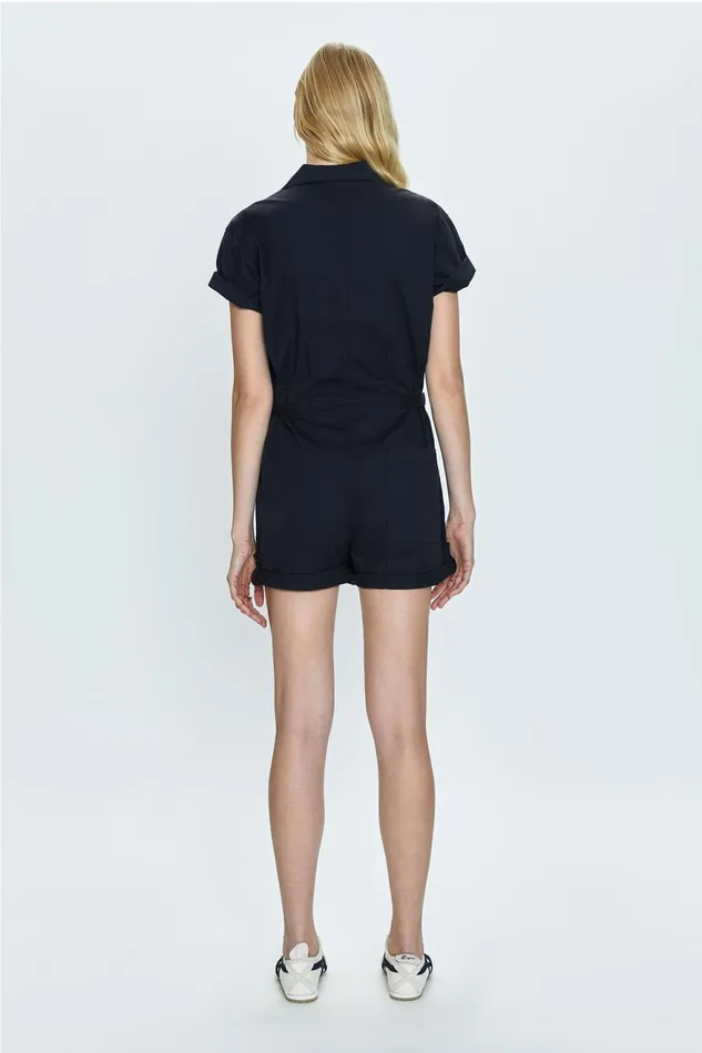 Pistola Denim Parker Field Suit Short 8211 Fade To Black Women Jumpsuits and Rompers