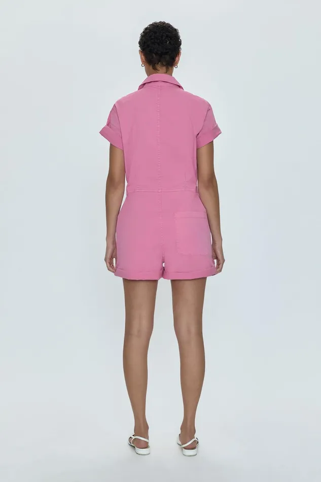 Pistola Denim Parker Field Suit Short 8211 Flamingo Women Jumpsuits and Rompers