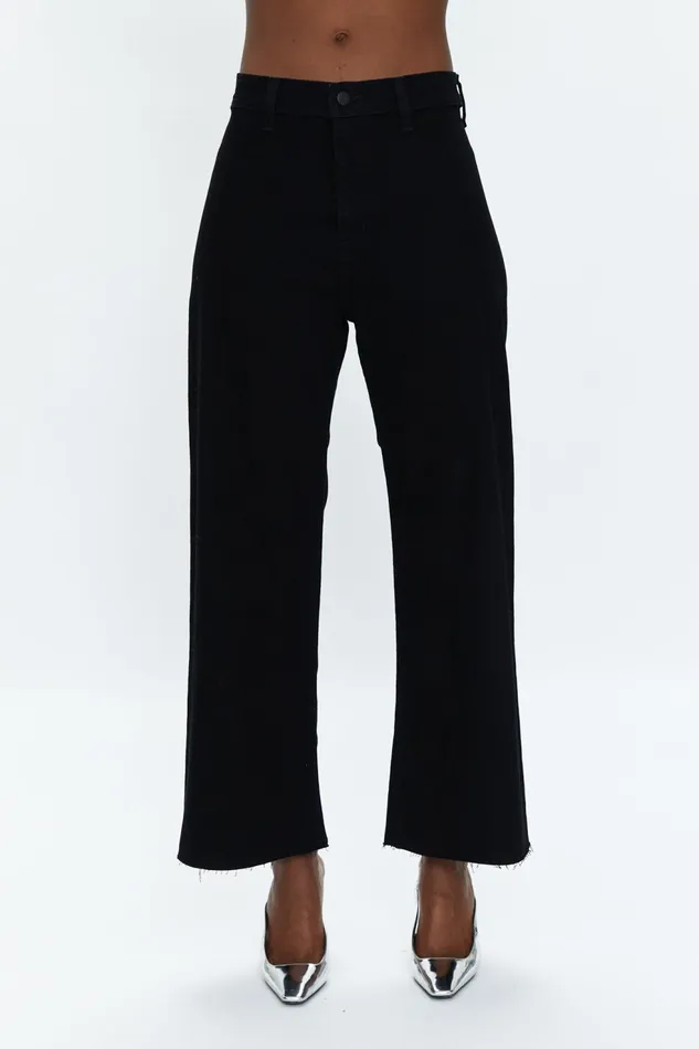 Pistola Denim Penny High Rise Wide Leg 8211 Black Women Denim