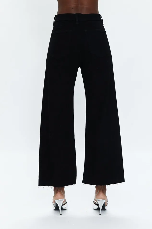 Pistola Denim Penny High Rise Wide Leg 8211 Black Women Denim