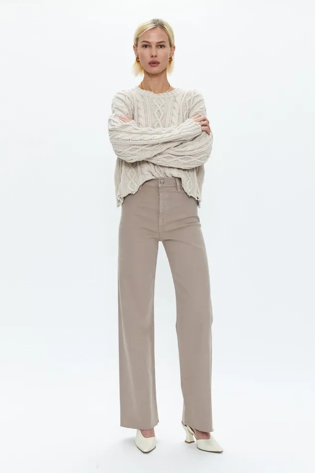 Pistola Denim Penny High Rise Wide Leg Burlock Women Pants