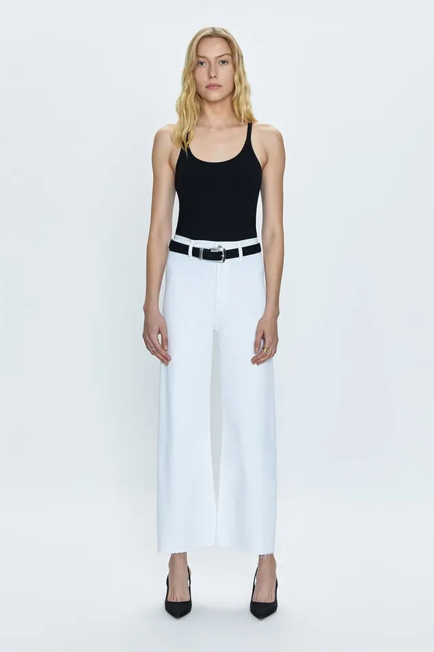 Pistola Denim Penny High Rise Wide Leg Crop 8211 Blizzard Women Denim