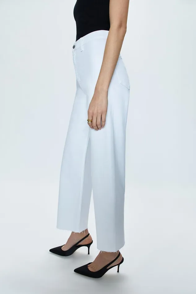 Pistola Denim Penny High Rise Wide Leg Crop 8211 Blizzard Women Denim