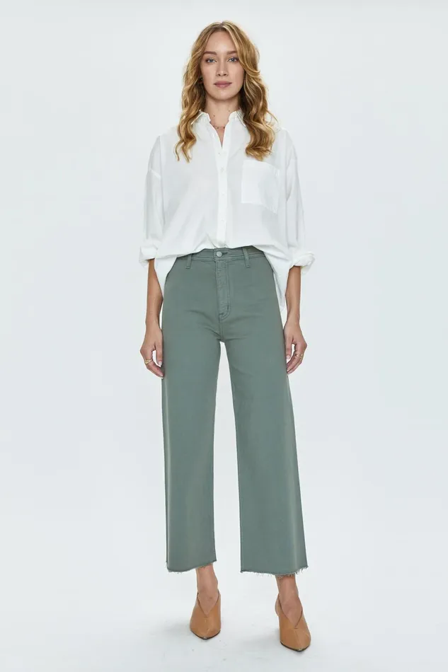 Pistola Denim Penny High Rise Wide Leg Crop 8211 Bluff Women Pants