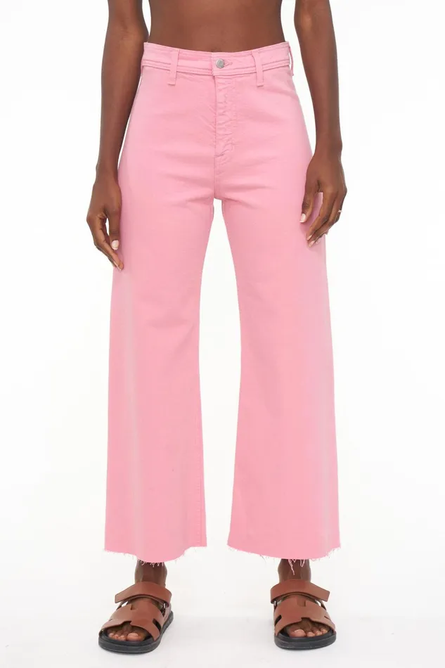 Pistola Denim Penny High Rise Wide Leg Crop 8211 Flamingo Women Pants