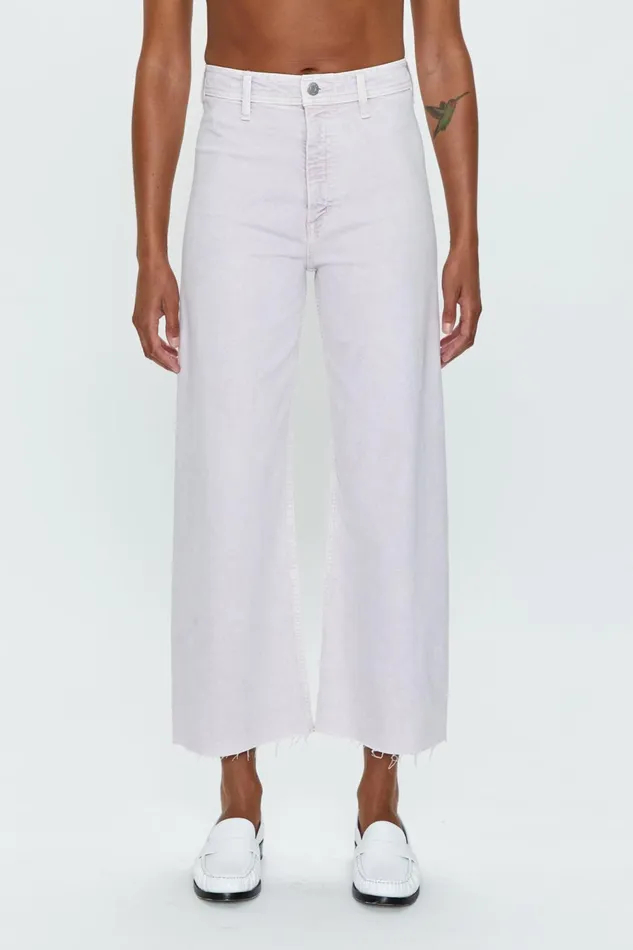 Pistola Denim Penny High Rise Wide Leg Crop 8211 Lavender Haze Women Denim